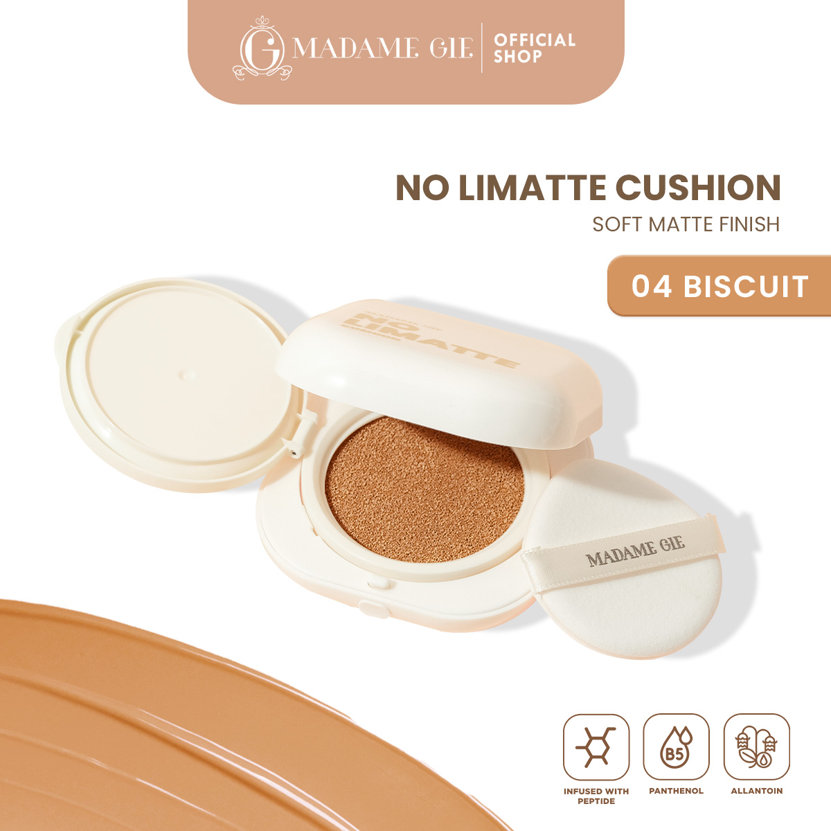 No Limatte Cushion - Biscuit