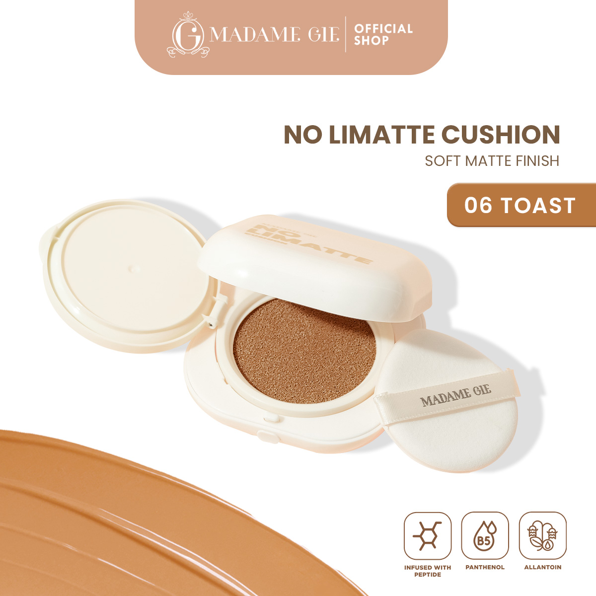 No Limatte Cushion - Toast